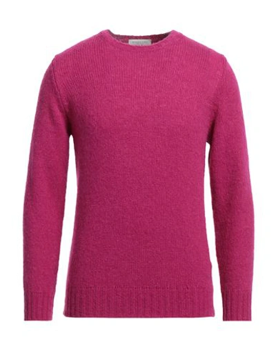 Rossopuro Man Sweater Fuchsia Size 4 Polyamide, Alpaca Wool, Merino Wool In Pink