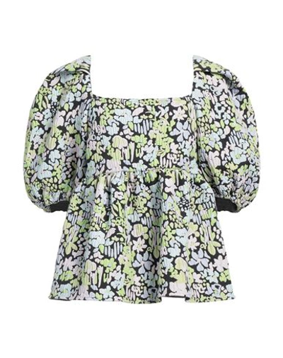 Stine Goya Woman Top Light Green Size M Recycled Polyester, Polyester, Cotton, Elastane