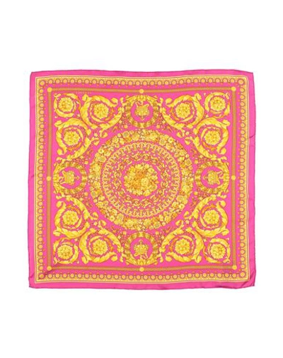 Versace Baroque Pattern Scarf In Pink