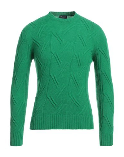 Drumohr Man Sweater Green Size 42 Lambswool