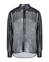 Isabel Marant Woman Shirt Charcoal Size 6 Silk, Polyester In Grey