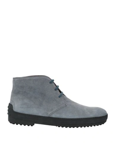 Tod's Man Ankle Boots Midnight Blue Size 9 Soft Leather