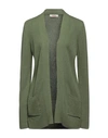 Kontatto Woman Cardigan Military Green Size Onesize Cotton