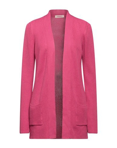 Kontatto Woman Cardigan Fuchsia Size Onesize Cotton In Pink