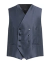Angelo Nardelli Man Vest Midnight Blue Size 46 Virgin Wool In Blue