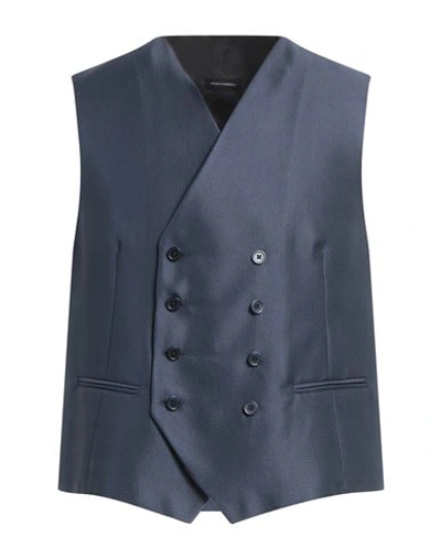 Angelo Nardelli Man Vest Midnight Blue Size 46 Virgin Wool