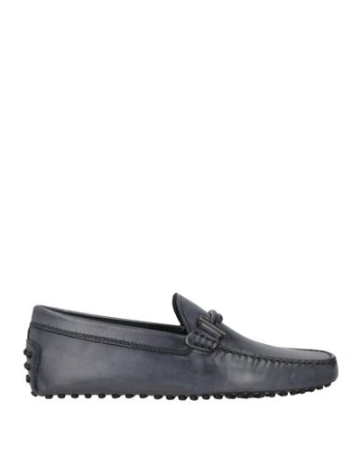 Tod's Man Loafers Blue Size 6 Soft Leather