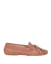 Tod's Woman Loafers Pastel Pink Size 6.5 Soft Leather