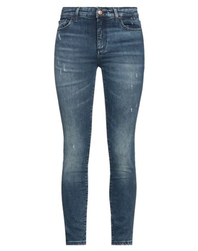 Armani Exchange Woman Jeans Blue Size 30 Cotton, Elastane