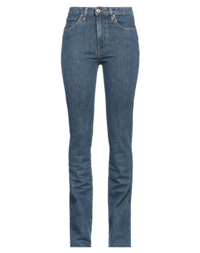 3x1 Nyc Woman Jeans Blue Size 28 Cotton, Elastane