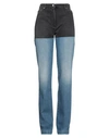 Peter Do Silk Straight-leg "jean" Pants In Black