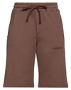 Hinnominate Woman Shorts & Bermuda Shorts Dark Brown Size S Cotton