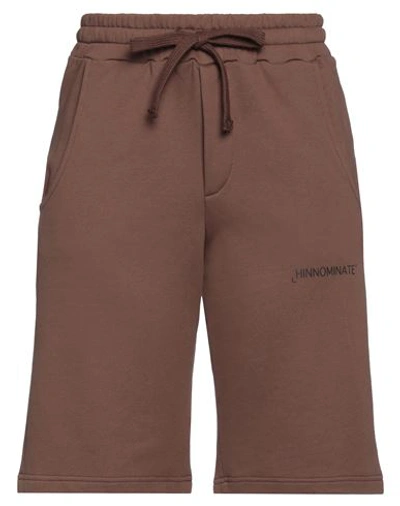 Hinnominate Woman Shorts & Bermuda Shorts Dark Brown Size S Cotton In Brown