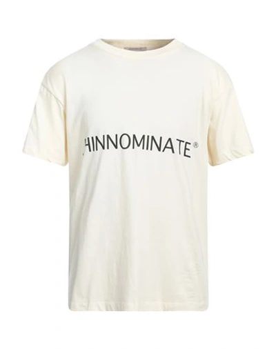 Hinnominate Man T-shirt Beige Size S Cotton, Elastane