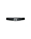 Versace Jeans Couture Man Belt Black Size 43 Soft Leather In Black