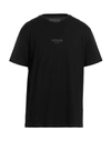 Guess Man T-shirt Black Size Xxl Organic Cotton