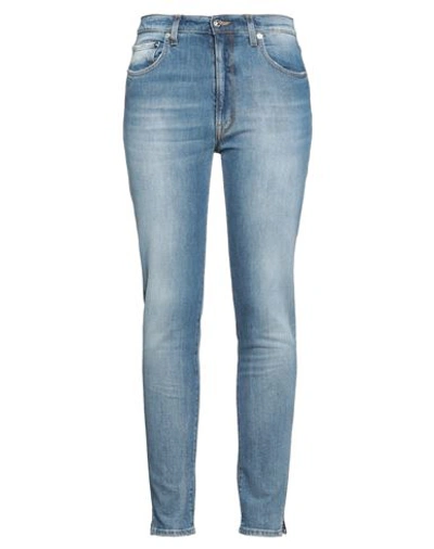 People (+)  Woman Jeans Blue Size 32 Cotton, Elastane