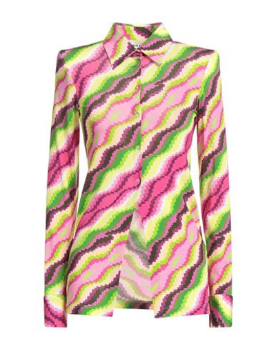 Circus Hotel Woman Shirt Fuchsia Size 6 Viscose, Elastane In Pink