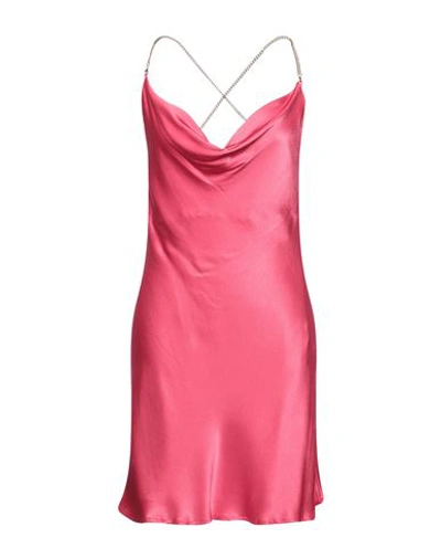 Vicolo Woman Short Dress Fuchsia Size M Viscose In Pink