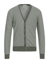 Abkost Man Cardigan Military Green Size 38 Cotton, Linen