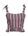 Cotazur Woman Top Red Size S Polyester, Cotton, Linen In Red