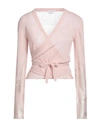 BALLANTYNE BALLANTYNE WOMAN CARDIGAN LIGHT PINK SIZE 10 MOHAIR WOOL, POLYAMIDE, WOOL