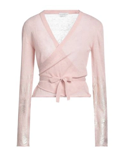 Ballantyne Woman Cardigan Light Pink Size 4 Mohair Wool, Polyamide, Wool