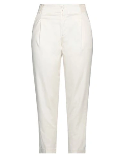 European Culture Woman Pants Off White Size Xl Lyocell, Cotton, Modal, Elastomultiester, Elastane