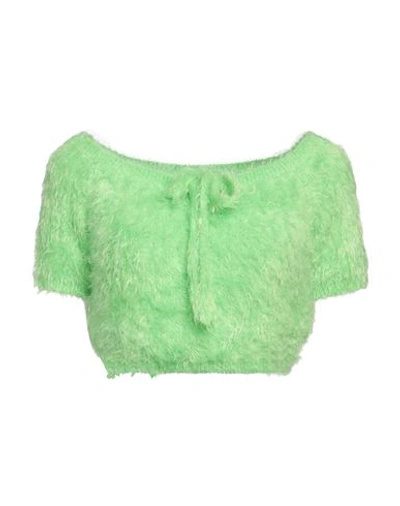 Msgm Woman Sweater Light Green Size M Polyamide