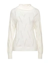 Caractere Caractère Woman Turtleneck White Size Xl Polyamide, Polyacrylic, Alpaca Wool, Wool, Elastane In White