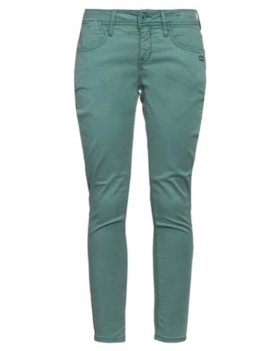 Gang Woman Pants Green Size 24 Lyocell, Cotton, Elastane