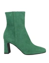 Paolo Mattei Woman Ankle Boots Green Size 10 Soft Leather