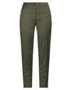 BOUTIQUE MOSCHINO BOUTIQUE MOSCHINO WOMAN PANTS MILITARY GREEN SIZE 8 POLYESTER, ELASTANE