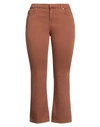 Pinko Woman Jeans Brown Size 32 Cotton, Elastane