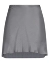 Ann Demeulemeester Woman Mini Skirt Grey Size 10 Viscose, Cupro