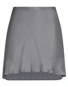 Ann Demeulemeester Woman Mini Skirt Grey Size 8 Viscose, Cupro