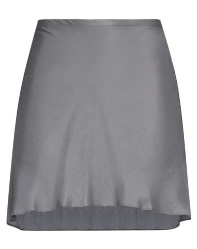 Ann Demeulemeester Woman Mini Skirt Grey Size 10 Viscose, Cupro