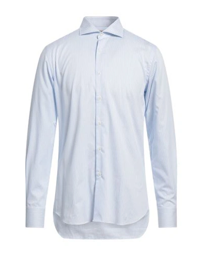 Alessandro Gherardi Man Shirt Light Blue Size 16 Cotton