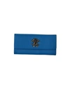Roberto Cavalli Woman Wallet Blue Size - Bovine Leather