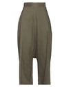 ALESSIO BARDELLE ALESSIO BARDELLE WOMAN PANTS MILITARY GREEN SIZE L VISCOSE, NYLON, ELASTANE