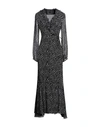 Pinko Woman Long Dress Black Size 8 Viscose In Black