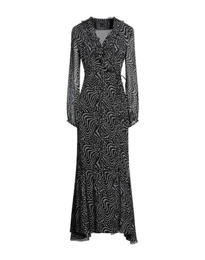 Pinko Woman Long Dress Black Size 8 Viscose