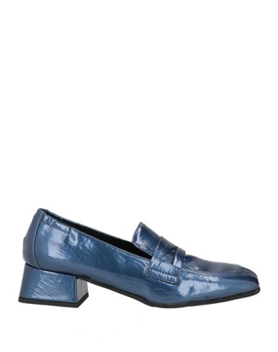 Bruglia Woman Loafers Slate Blue Size 11 Soft Leather