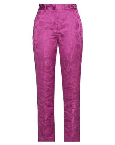 Alberta Ferretti Woman Pants Mauve Size 10 Viscose, Polyester In Purple