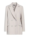 Mirella Matteini Woman Blazer Light Grey Size 10 Polyester, Elastane In Grey