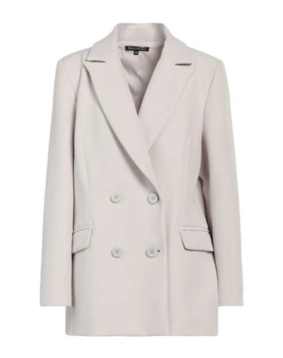 Mirella Matteini Woman Blazer Light Grey Size 10 Polyester, Elastane