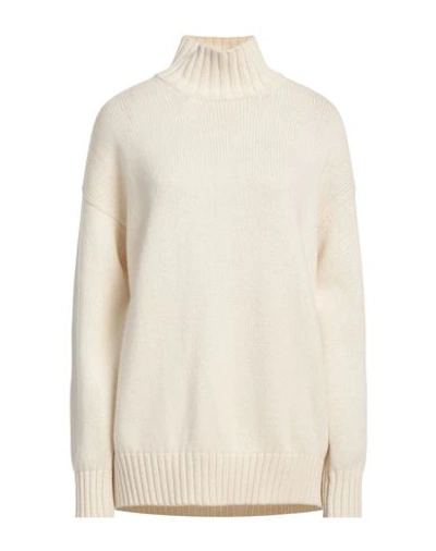 Aragona Woman Turtleneck Cream Size 8 Cashmere In White