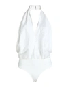 Jijil Woman Bodysuit Ivory Size 8 Linen, Polyamide In White