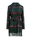 Caractere Caractère Woman Coat Dark Green Size 10 Acrylic, Polyester, Wool, Polyamide