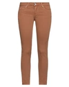 TAKE-TWO TAKE-TWO WOMAN PANTS TAN SIZE 32 COTTON, ELASTANE